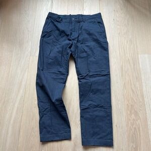 Perry Ellis Mens‎ Slim Fit Stretch Pants Navy Blue Diamond Pattern Chinos 35x31